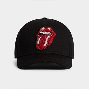 NWT DSQUARED2 Black Hat Baseball Cap ROLLING STONES
